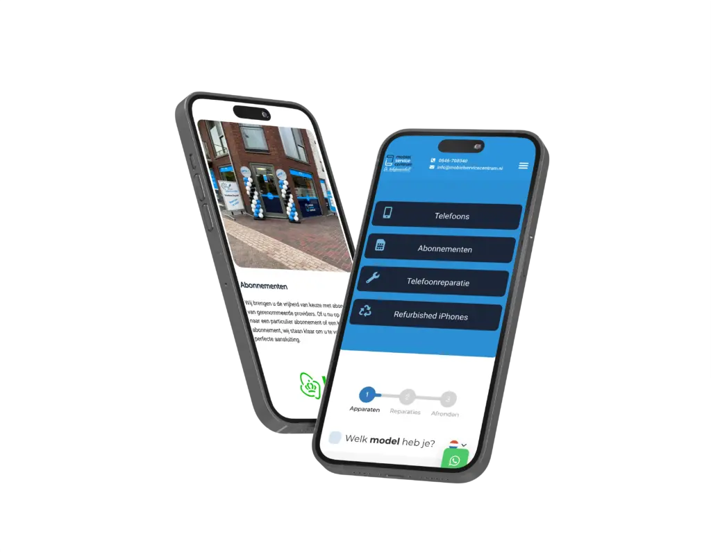 Mobiel service centrum website